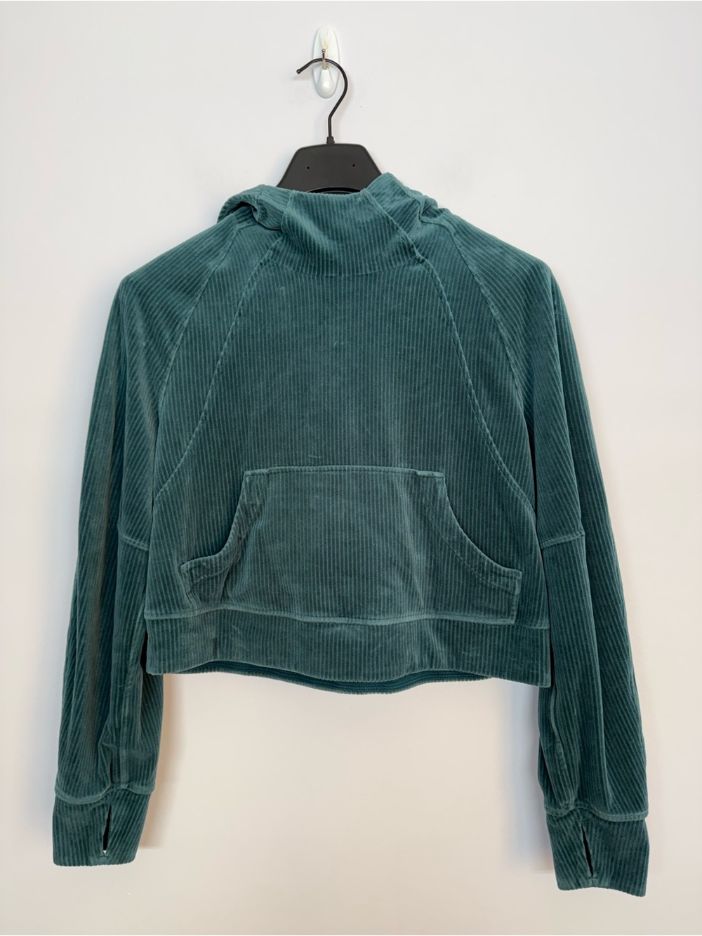 1: Lululemon Scuba Oversized Hoodie Velvet Cord Storm Teal Size XS/S